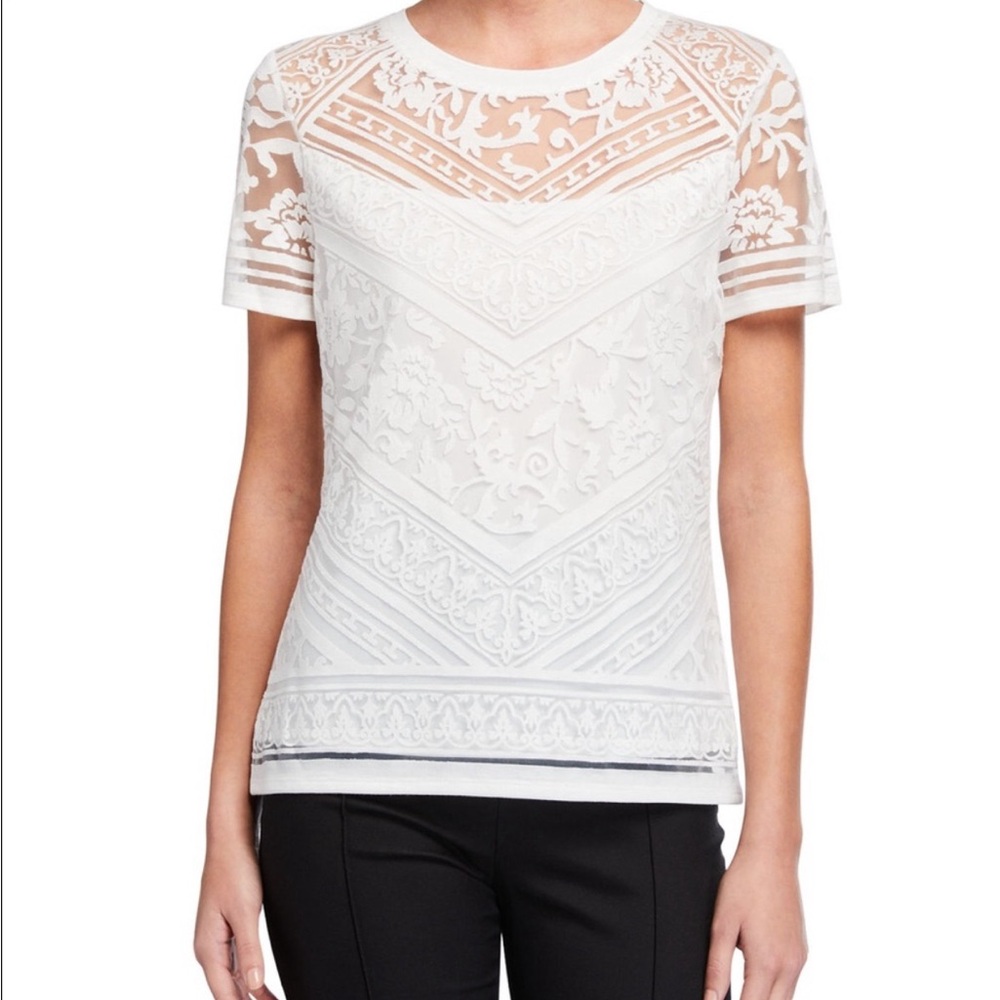 Laundry by Shelli Segal burnout tee M NWOT